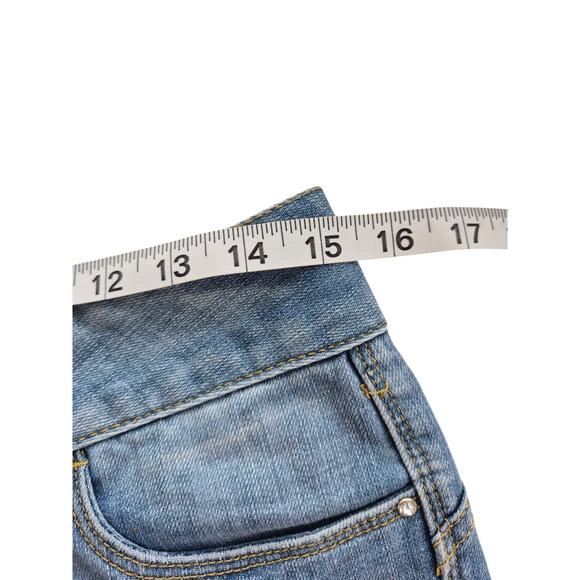 Boston Proper Jeans Womens Size 6 Boot Cut Distressed Denim Light Wash High Rise - Picture 7 of 11